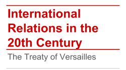 The Treaty of Versailles