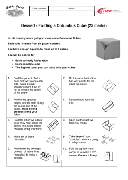 Dessert - Folding a Columbus Cube (25 marks)