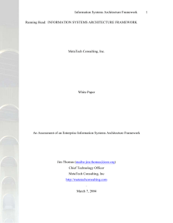 An Assessment of an Enterprise Information System Architecture