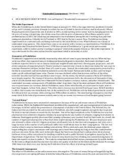 Unintended Consequences (Ken Burns &ndash; PBS)