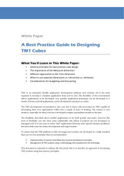A Best Practice Guide to Designing TM1 Cubes