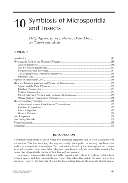 Symbiosis of Microsporidia and Insects