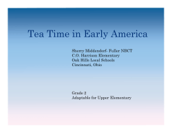 Tea Time in Early America
