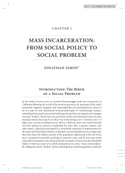 mass incarceration : from social policy to social