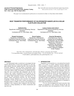 heat transfer performance of silver/water nanofluid in a solar flat