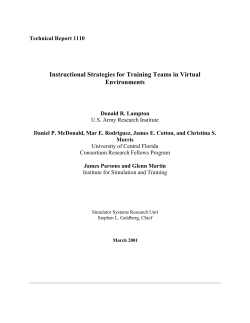 The FULLY IMMERSIVE TEAM TRAINING (FITT)