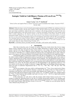 Isotopic Yield in Cold Binary Fission of Even