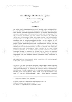 Rise and Collapse of Neoliberalism in Argentina