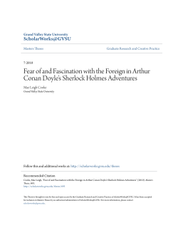 Fear of and Fascination with the Foreign in Arthur Conan Doyle`s