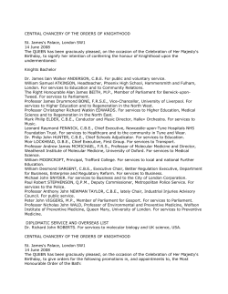 central chancery of the orders of knighthood