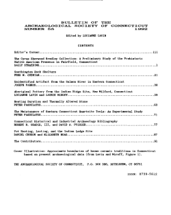 BULLETIN OF ARCHAEOLOGICAL SOCIETY NUMBER 55 OF