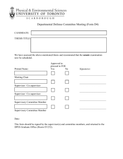 Departmental Defense Committee Meeting (Form D4)