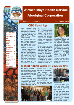 November 2016 Newsletter - Wirraka Maya Health Service