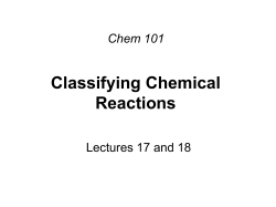 Classifying Chemical Reactions