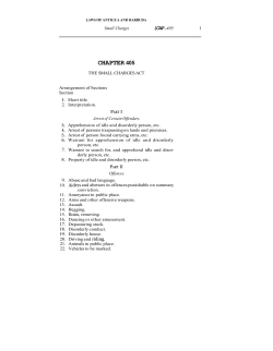 CHAPTER 405 - Government of Antigua and Barbuda LAWS