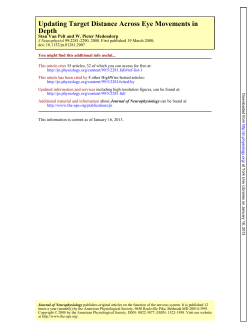 Depth Updating Target Distance Across Eye