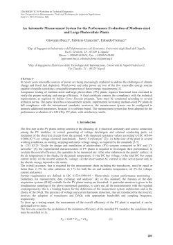 An Automatic Measurement System for the Performance
