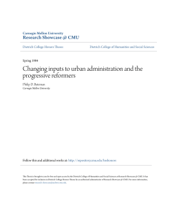 Changing inputs to urban administration and the progressive
