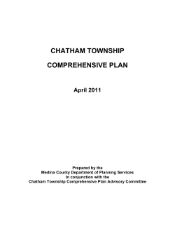 The Chatham Township Comprehensive Plan For Development