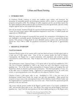 Urban and Rural Setting - Southwest Florida Regional Planning