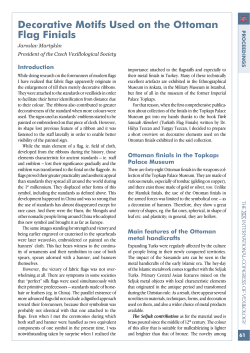 Decorative Motifs Used on the Ottoman Flag Finials