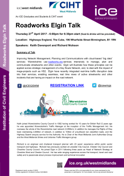 Roadworks Elgin Talk
