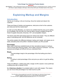 Explaining Markup and Margins