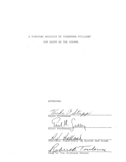 A BURKEIAN ANALYSIS OF TENNESSEE WILLIAMS` THE NIGHT