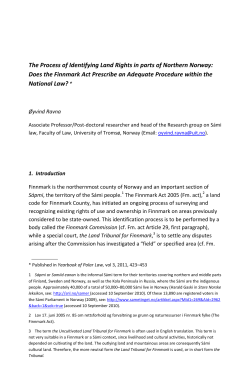 The Process of Identifying Land Rights in parts of Northern