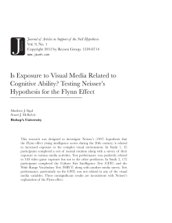 Is Exposure to Visual Media Related to Cognitive Ability? Testing