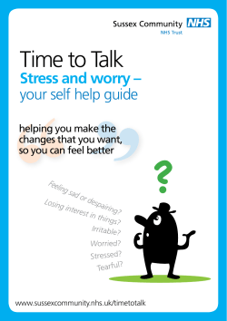 Stress and Worry - Sussex Community NHS Trust