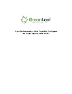 Material Safety Data Sheet (MSDS)