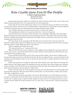 How Coyote Gave Fire to the People