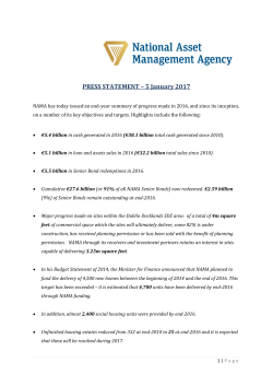 PRESS STATEMENT &ndash; 5 January 2017