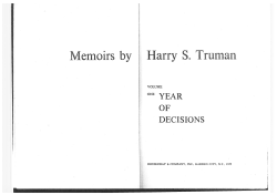 Selection from Harry S. Truman, Memoirs