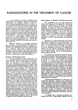 radioisotopes in the treatment of cancer