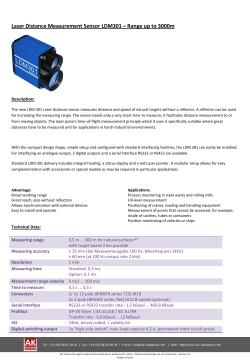 Laser Distance Measurement Sensor LDM301 &ndash; Range up to 3000m