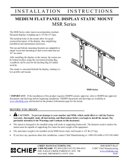 MSRSeries Installation Manual