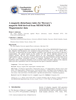 A magnetic disturbance index for Mercury`s magnetic field derived