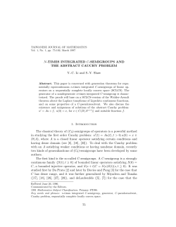 N-TIMES INTEGRATED C-SEMIGROUPS AND THE ABSTRACT