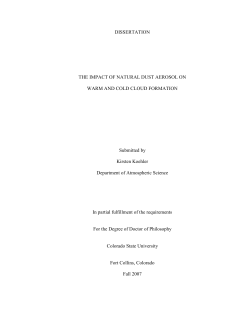 DISSERTATION THE IMPACT OF NATURAL DUST AEROSOL ON
