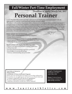 Personal Trainer - Laurier Athletics