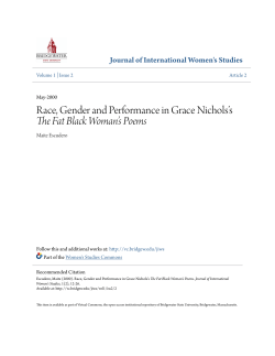 Race, Gender and Performance in Grace Nichols`s