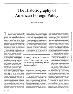 The History of American Foreign Policy