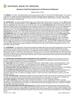 business credit card agreement