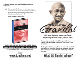What did Gandhi believe? www.Gandhism.net