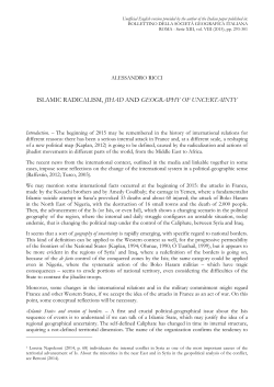 islamic radicalism, jihad and geography of uncertainty