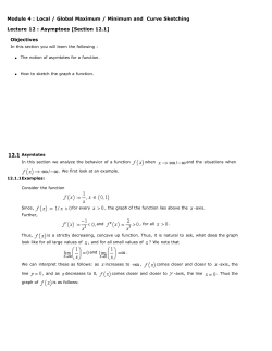 Module 4 : Local / Global Maximum / Minimum and Curve Sketching