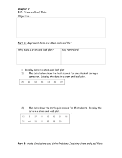 9.2-Stem and Leaf Plots - Wyckoff School District