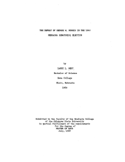 THE DEFEAT OF GEORGE Wo NORRIS IN THE 1942